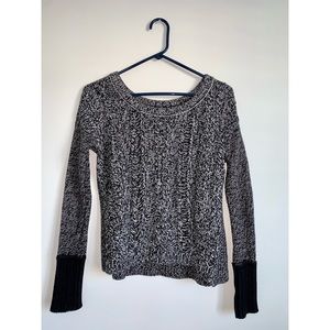 Black and White American Eagle Knit Sweater